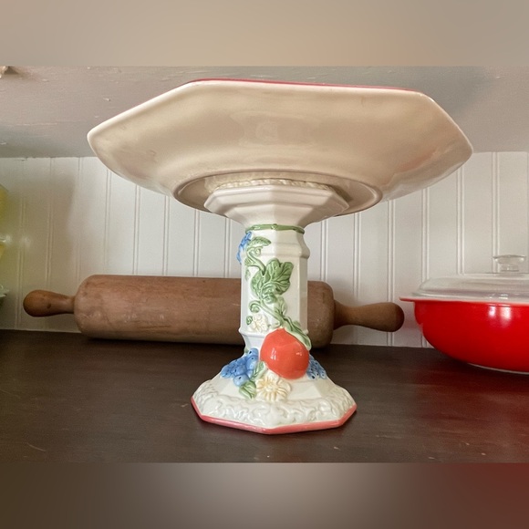 Vintage Avon Sweet Country Harvest Ceramic Homemade Cake Stand❤️🍰 - Picture 15 of 16